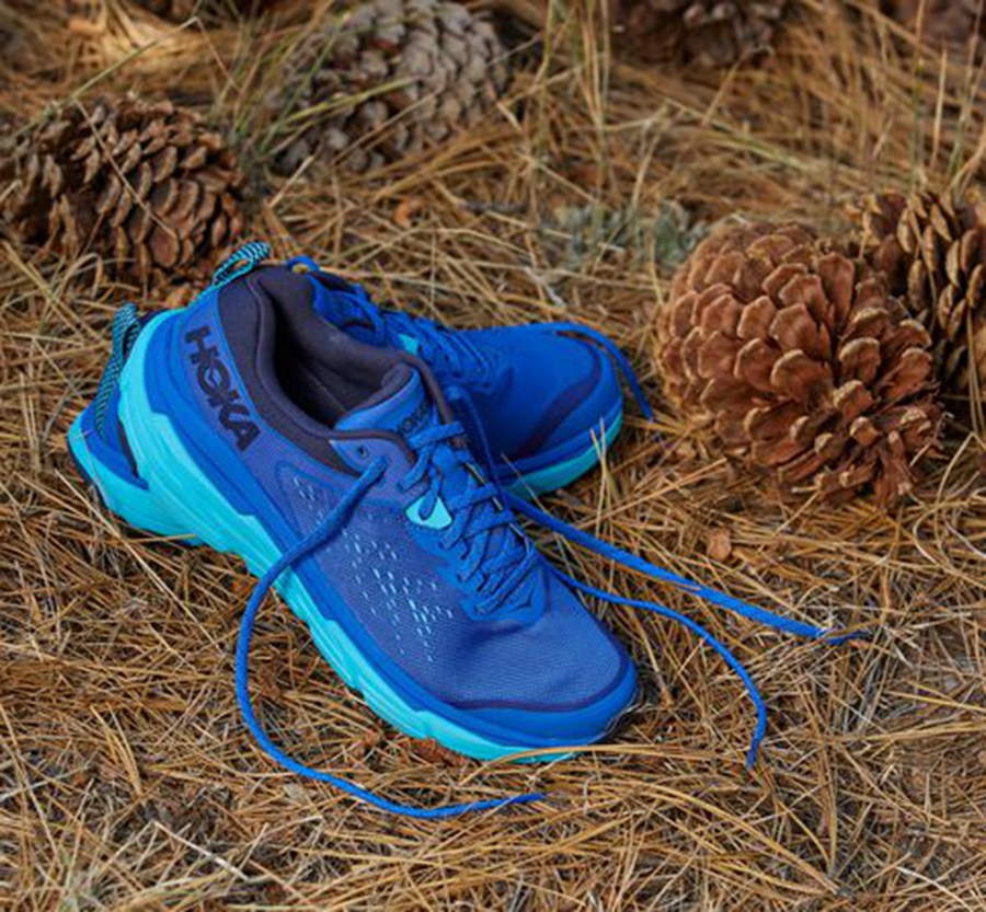Hoka One One Mens Trail Shoes - Challenger ATR 6 - Blue - KGTU57126